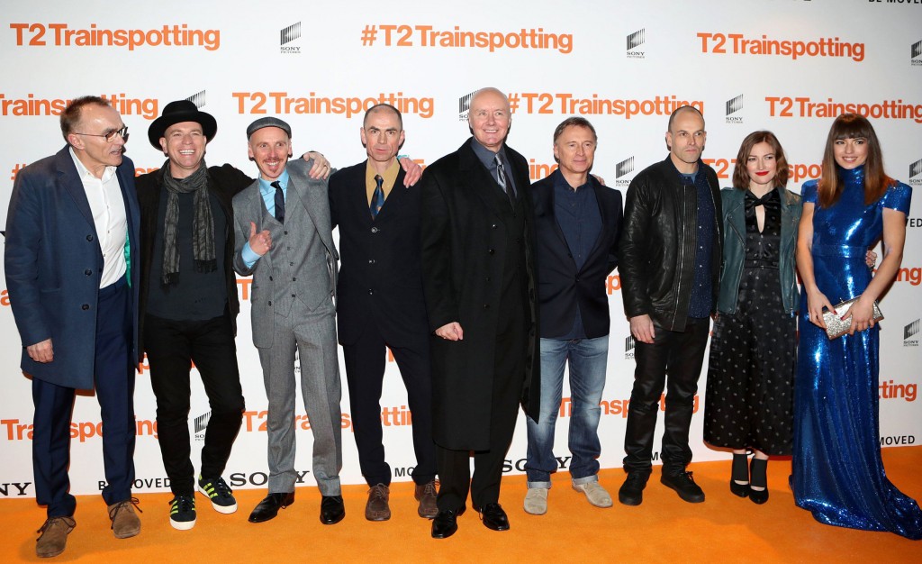 Los chicos de T2: Trainspotting: Ewen Bremner, Ewan McGregor, Jonny Lee Miller y Robert Carlyle ©Jane Barlow/PA Wire 